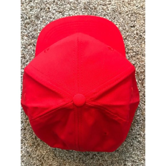 Vintage 90's Deadstock Umbro Soccer Red Adjustable Snapback Hat Cap OSFA Nylon - Picture 6 of 7